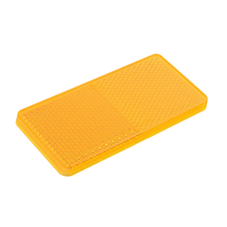 ODBLASK PROSTOKĄTNY PRZYKLEJANY POMARAŃCZOWY 94X44MM, HOMOLOGACJA-347586119