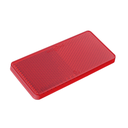 ODBLASK PROSTOKĄTNY PRZYKLEJANY CZERWONY 94X44MM, HOMOLOGACJA-347586121