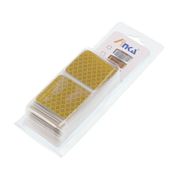 TAŚMA ODBLASKOWA ODCINEK 4MB ŻÓŁTA III GENERACJA, PRZERYWANA , KONTUROWA-347586150