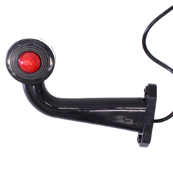 LAMPA OBRYSOWA BIAŁO-CZERWONA DIODOWA NA WYSIĘGNIKU ŁAMANYM, LEWA DŁUGA-347586204