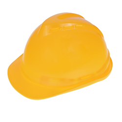 KASK OCHRONNY - ŻÓŁTY - NORMA EN 397 - CZTEROPUNKTOWE MOCOWANIE-347777681