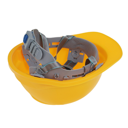 KASK OCHRONNY - ŻÓŁTY - NORMA EN 397 - CZTEROPUNKTOWE MOCOWANIE-347777682