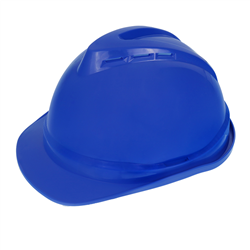 KASK OCHRONNY - NIEBIESKI - NORMA EN 397 - CZTEROPUNKTOWE MOCOWANIE-347777683