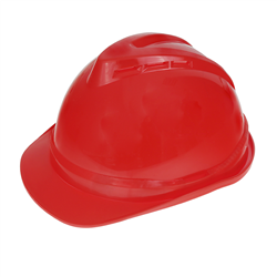 KASK OCHRONNY - CZERWONY - NORMA EN 397 - CZTEROPUNKTOWE MOCOWANIE-347777456