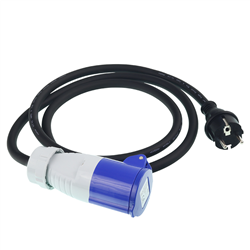 ADAPTER PRZEJŚCIÓWKA GNIAZDO CEE WTYCZKA 230V, 150CM, 3x2,5mm2-347586350