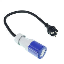 ADAPTER PRZEJŚCIÓWKA GNIAZDO CEE WTYCZKA 230V, 40CM, 3x2,5mm2-347586351
