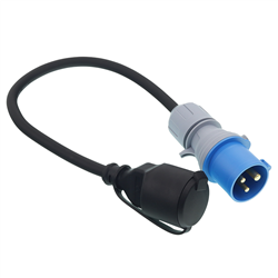 ADAPTER PRZEJŚCIÓWKA WTYCZKA CEE GNIAZDO 230V, 40CM, 3x2,5mm2-347586353