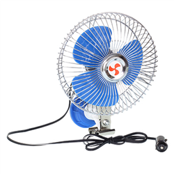 WENTYLATOR OBROTOWY SAMOCHODOWY 12V METALOWY, MOCOWANIE STAŁE, 6 CALI-347586656