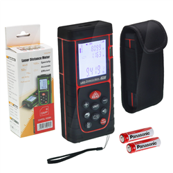 DALMIERZ LASEROWY MIERNIK CYFROWY CZARNO/CZERWONY, 40M-347586923