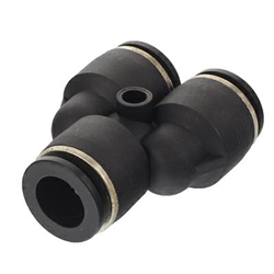 SZYBKOZŁ. TEKALANU FI  6MM TRÓJNIK `Y`, PLASTIKOWE, CZARNE-347587144