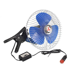 WENTYLATOR OBROTOWY SAMOCHODOWY 12V METALOWY, Z KLIPSEM, 8CALI-347587234
