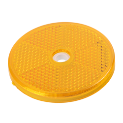 ODBLASK OKRĄGŁY Z OTWOREM POMARAŃCZOWY FI 60MM, HOMOLOGACJA-347587328