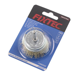 SZCZOTKA TARCZOWA DO WIERTARKI  50MM TRZPIEŃ 1/4" - FI DRUTU 0,3MM - MOSIĄDZ-347913212
