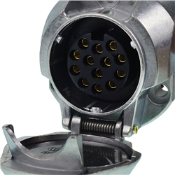 GNIAZDO 13/12V ALUMINIOWE, KONTAKTY SKRĘCANE-347774840