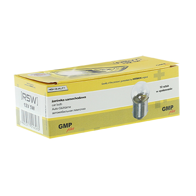 ŻARÓWKA R5W, 12V, 5W BA15S, HOMOLOGACJA E2, KPL. 10SZT.-347587431