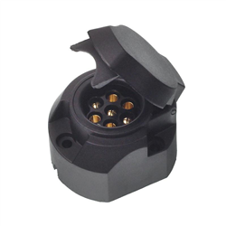 GNIAZDO 7+1/12V PLASTIKOWE, KONTAKTY SKRĘCANE, KWADRATOWE, 1 PIN NA WYŁĄCZENIE ŚWIATEŁ PRZECIWMGIELNYCH-347587434