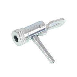 KOŃCÓWKA DO POMPOWANIA FI 6MM KĄTOWA, METALOWY ZACISK-347587837
