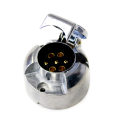 GNIAZDO 7/12V ALUMINIOWE, KONTAKTY SKRĘCANE, OKRĄGŁE-347587885