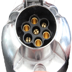 GNIAZDO 7/12V ALUMINIOWE, KONTAKTY SKRĘCANE, OKRĄGŁE-347587886