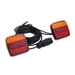 ZESTAW ŚWIATEŁ PRZYCZEPY  7,5M + 2,5M 26-LED, MOCOWANIE NA ŚRUBY-347587859