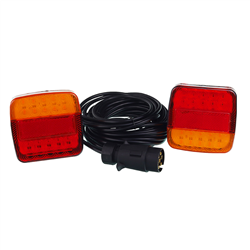 ZESTAW ŚWIATEŁ PRZYCZEPY  7,5M + 2,5M 26-LED, MOCOWANIE NA MAGNES-347587958