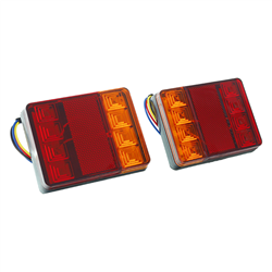 LAMPA TYLNA ZESP. 3-SEGM. L/P PRZYCZEPKA DIODOWA, PROSTOKĄT, Z PRZEWODEM, 12V, 2SZT/OPAKOWANIE-347771379