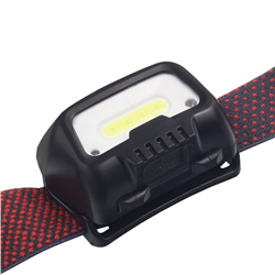 LATARKA CZOŁOWA LED COB 350LUX, 1200MA, 3,7V, 1,26A,  AKUMULATOROWA, REGULOWANA OPASKA-347588267