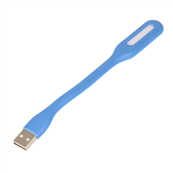 LAMPKA SILIKONOWA LEDOWA USB, 6  LED NIEBIESKA, 170X18,5X9MM, 5V, 1.2W-347588313