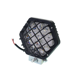 LAMPA ROBOCZA LEDOWA SZEŚCIOKĄTNA, 16 LED Z KRATKĄ, 12-36V, 137X124X65M-347588623