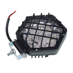 LAMPA ROBOCZA LEDOWA SZEŚCIOKĄTNA, 16 LED Z KRATKĄ, 12-36V, 137X124X65M-347588624