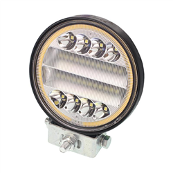 LAMPA ROBOCZA HALOGEN LED, 38 LED + OBRYSOWA DIODA, OKRĄGŁĄ, 12-24V, FI 112MM, GRUBOŚĆ: 28 MM-347588661