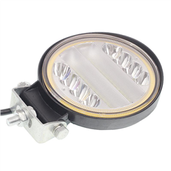 LAMPA ROBOCZA HALOGEN LED, 38 LED + OBRYSOWA DIODA, OKRĄGŁĄ, 12-24V, FI 112MM, GRUBOŚĆ: 28 MM-347588663