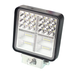 LAMPA ROBOCZA HALOGEN LED, 38 LED + WEWNĘTRZNE DIODY - ŻÓŁTE, KWADRATOWA, 10-30V, 108X108X22MM-347588668