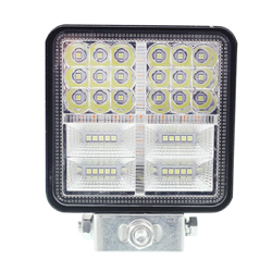 LAMPA ROBOCZA HALOGEN LED, 38 LED + WEWNĘTRZNE DIODY - ŻÓŁTE, KWADRATOWA, 10-30V, 108X108X22MM-347588669