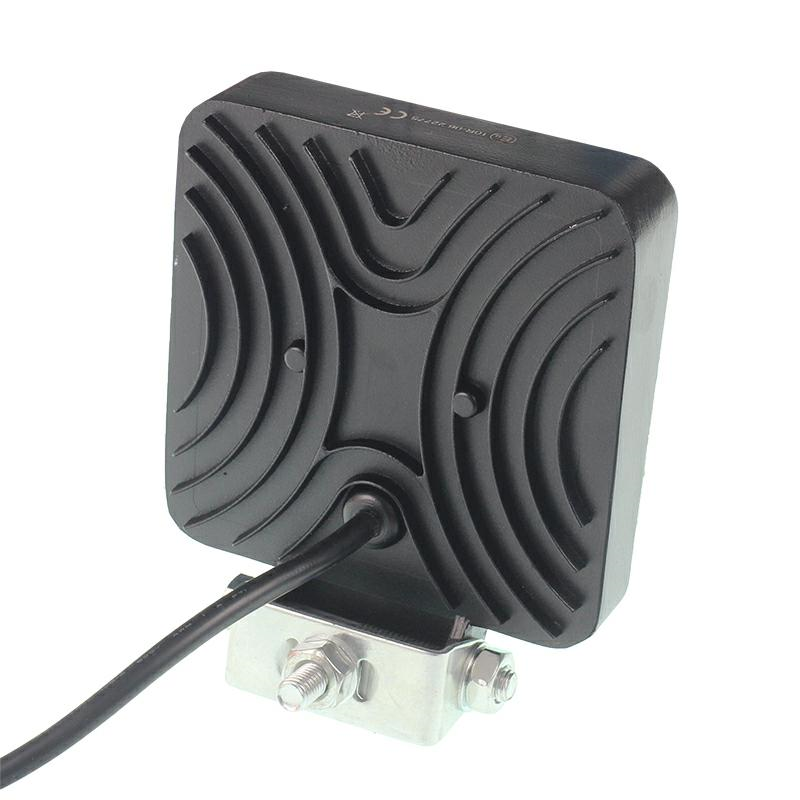 LAMPA ROBOCZA HALOGEN LED, 38 LED + WEWNĘTRZNE DIODY - ŻÓŁTE, KWADRATOWA, 10-30V, 108X108X22MM-347588671