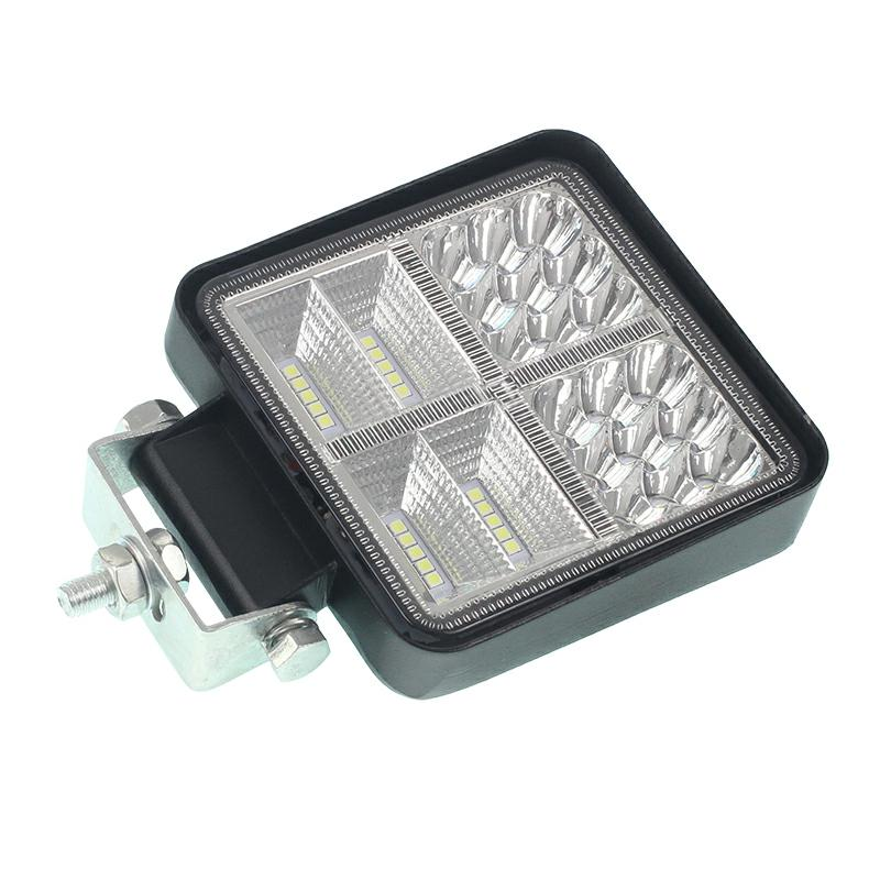 LAMPA ROBOCZA HALOGEN LED, 38 LED + WEWNĘTRZNE DIODY - ŻÓŁTE, KWADRATOWA, 10-30V, 108X108X22MM-347588670