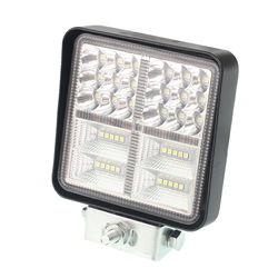 LAMPA ROBOCZA HALOGEN LED, 38 LED + WEWNĘTRZNE DIODY - ŻÓŁTE, KWADRATOWA, 10-30V, 108X108X37MM-347588674