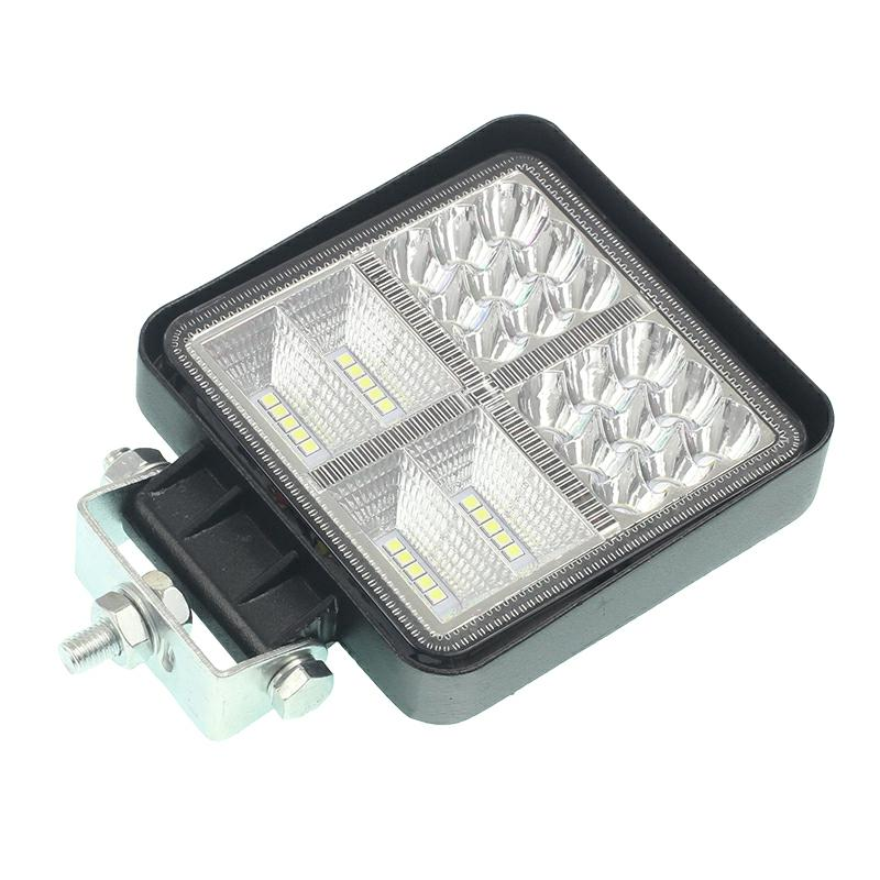 LAMPA ROBOCZA HALOGEN LED, 38 LED + WEWNĘTRZNE DIODY - ŻÓŁTE, KWADRATOWA, 10-30V, 108X108X37MM-347588676