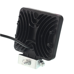 LAMPA ROBOCZA HALOGEN LED, 38 LED + WEWNĘTRZNE DIODY - ŻÓŁTE, KWADRATOWA, 10-30V, 108X108X37MM-347588677