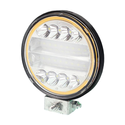 LAMPA ROBOCZA HALOGEN LED, 24 LED + OBRYSOWA DIODA, OKRĄGŁĄ, 12-24V, FI 110MM, GRUBOŚĆ: 20 MM-347588714