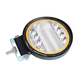 LAMPA ROBOCZA HALOGEN LED, 24 LED + OBRYSOWA DIODA, OKRĄGŁĄ, 12-24V, FI 110MM, GRUBOŚĆ: 28 MM-347588721
