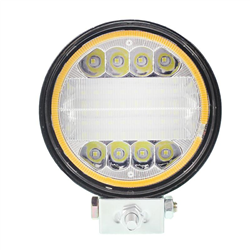 LAMPA ROBOCZA HALOGEN LED, 24 LED + OBRYSOWA DIODA, OKRĄGŁĄ, 12-24V, FI 110MM, GRUBOŚĆ: 35 MM-347588730