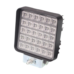 LAMPA ROBOCZA HALOGEN LED, 30  LED KWADRATOWA, 9V-36V, 109X109X45 MM, OBUDOWA ALUM.  OŚWIETLENIE ROZPROSZONE (FLOOD)-347588736