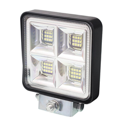 LAMPA ROBOCZA HALOGEN LED, 64 LED KWADRATOWA, 2-RZĘDY, 9V-36V, 109X109X35 MM, OBUDOWA ALUM.-347588772