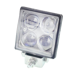 LAMPA ROBOCZA LEDOWA PROSTOKĄTNA,  4 LED BEZ OTOCZKI, 9-30V, 76X76X46MM, OBUDOWA ALUM.-347588784