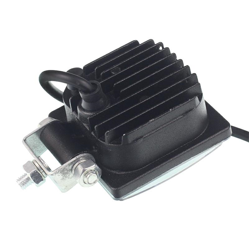 LAMPA ROBOCZA LEDOWA PROSTOKĄTNA,  4 LED BEZ OTOCZKI, 9-30V, 76X76X46MM, OBUDOWA ALUM.-347588788
