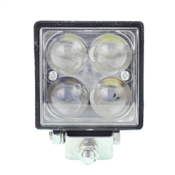 LAMPA ROBOCZA LEDOWA PROSTOKĄTNA,  4 LED BEZ OTOCZKI, 9-30V, 76X76X46MM, OBUDOWA ALUM.-347588786