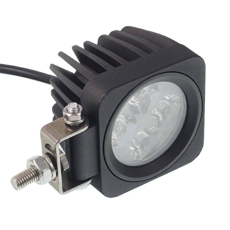 LAMPA ROBOCZA LEDOWA PROSTOKĄTNA,  4 LED OTOCZKA ALUMINIOWA, 9-30V, 67X67X56MM, OBUDOWA ALUM.-347588791