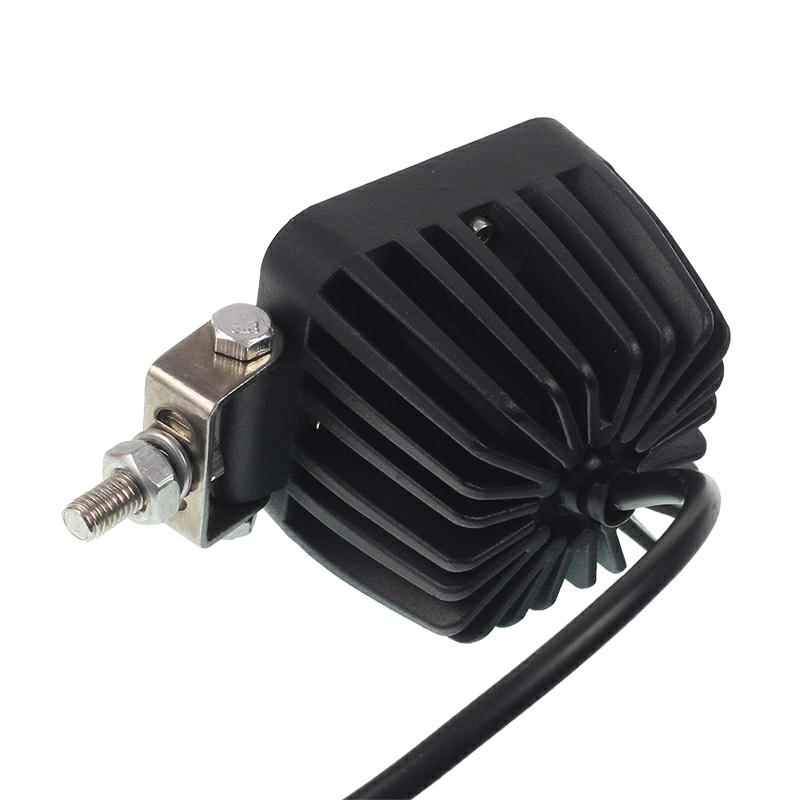 LAMPA ROBOCZA LEDOWA PROSTOKĄTNA,  4 LED OTOCZKA ALUMINIOWA, 9-30V, 67X67X56MM, OBUDOWA ALUM.-347588794
