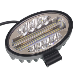 LAMPA ROBOCZA LEDOWA OWALNA - 48 LED STROBOSKOP, 10-30V, GRUBOŚĆ 48MM, OBUDOWA ALUM.-347588841